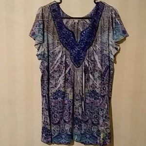 STUNNING BURN-OUT TUNIC TOP